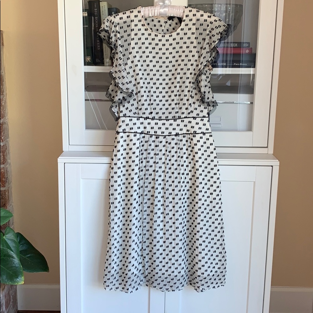 BCBG silk dress | Little white dress LWD